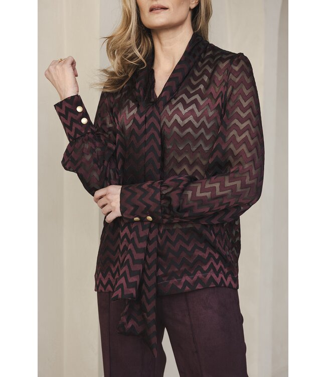 T0158/Burgundy  Angel Blouse