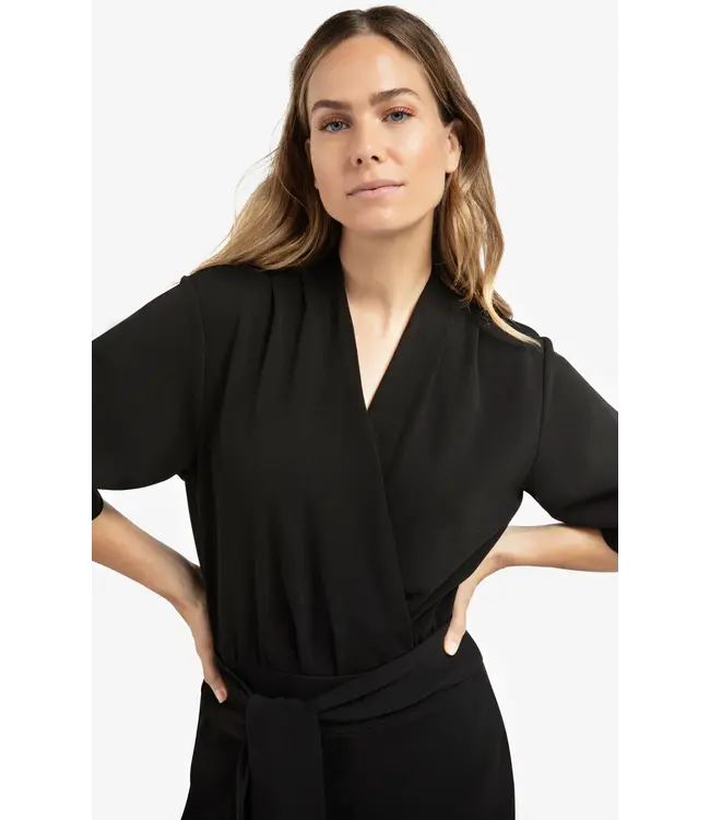 01-349023-511/00001  Jersey jumpsuit with short sleeves and tie belt