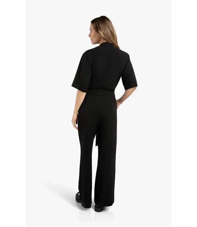 01-349023-511/00001  Jersey jumpsuit with short sleeves and tie belt