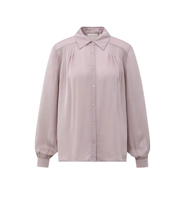 01-201189-511/53802  Blouse with pleated details and satin finish