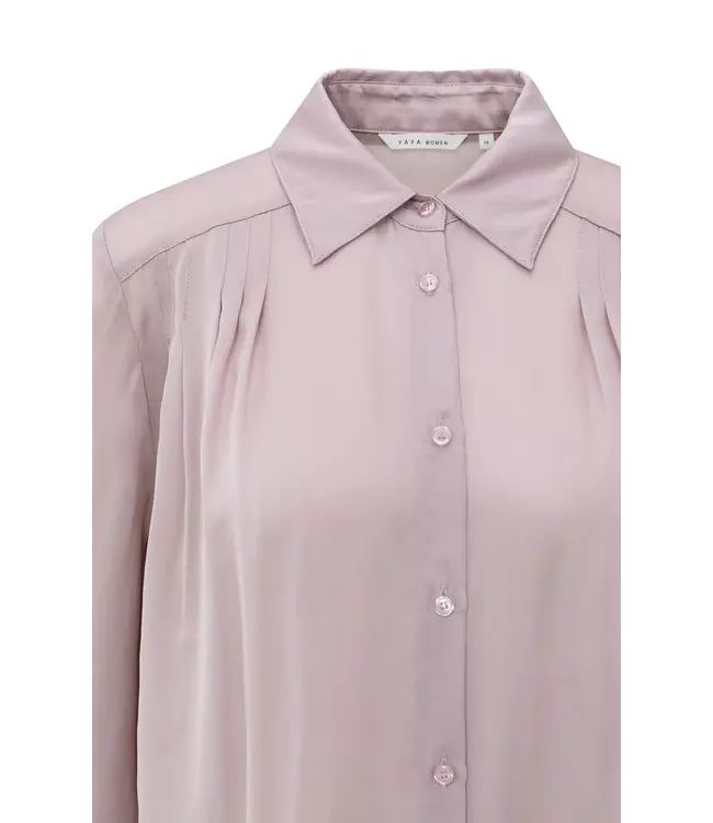 01-201189-511/53802  Blouse with pleated details and satin finish