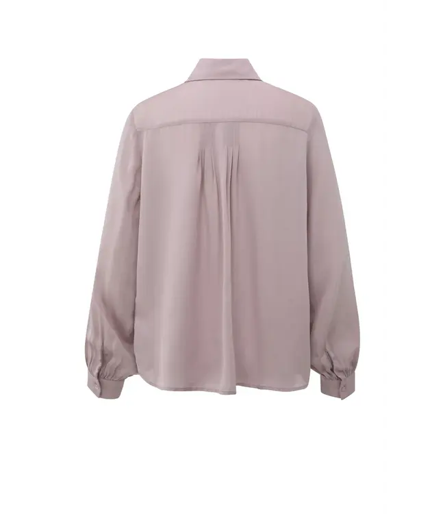 01-201189-511/53802  Blouse with pleated details and satin finish