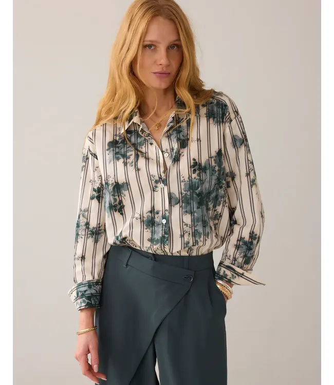 2s3393-12345/000120-MultiColour  Blouse Flowers and stripes