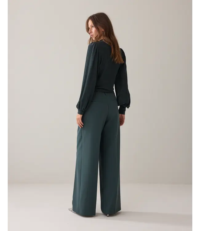 4s2369-11680/000650-EmeraldGreen  Trousers straight Foam uni