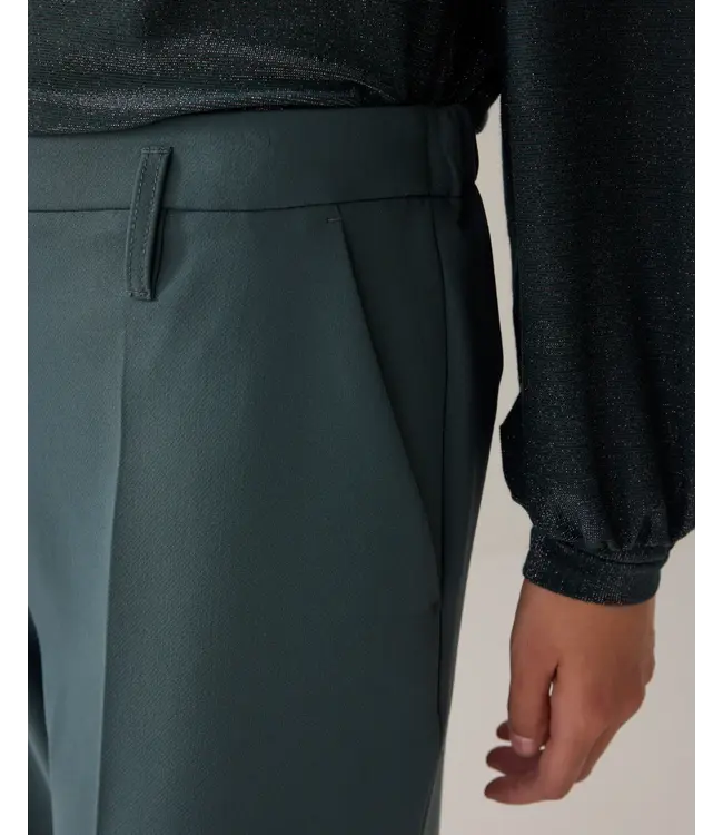 4s2369-11680/000650-EmeraldGreen  Trousers straight Foam uni