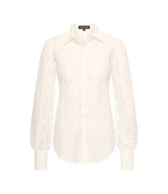 MP202352/OffWhite  Blouse Kant