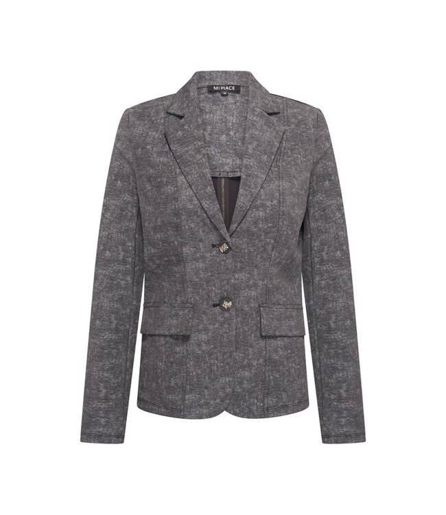 MP202015SFPT/DarkGrey  Blazer Stone Foil Print