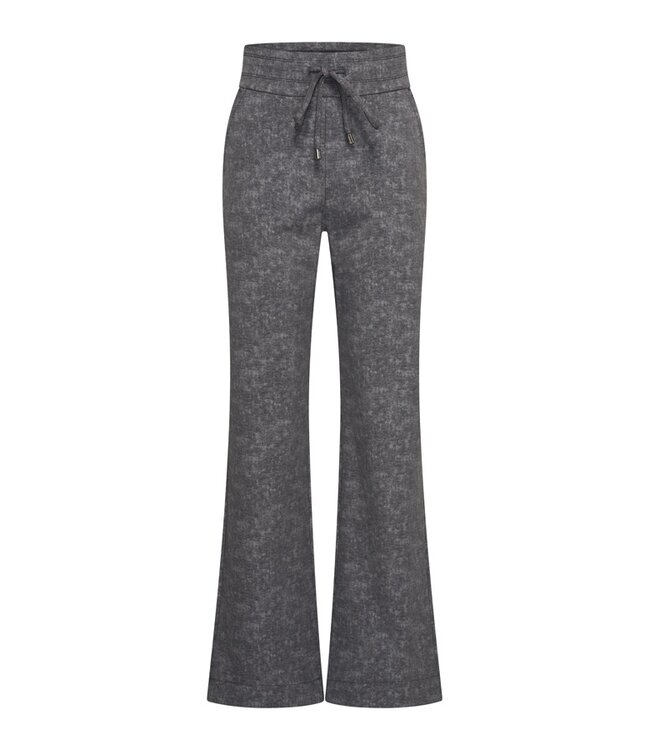 MP202136SFPT/DarkGrey  Trousers Straight Heavy Stone Foil Print