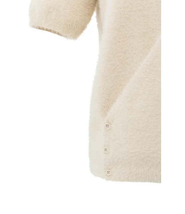 01-010119-508/99005  Fluffy short-sleeve sweater with wrap-over detail