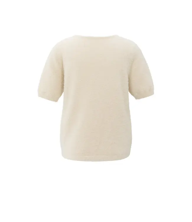 01-010119-508/99005  Fluffy short-sleeve sweater with wrap-over detail