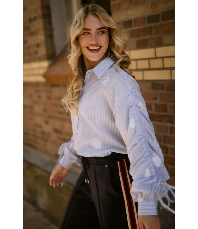 NKS02101-Sky/Kiss  Rosa Blouse Stripe