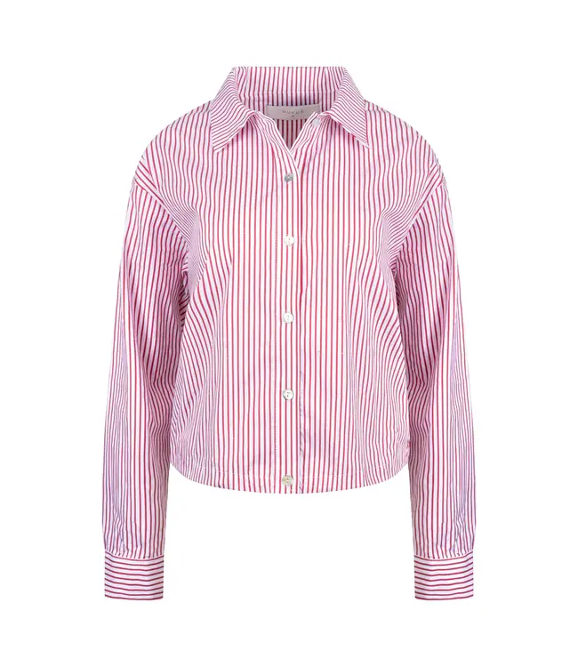 NKS02104-Kiss/Offwhite  Ariana Blouse Stripe