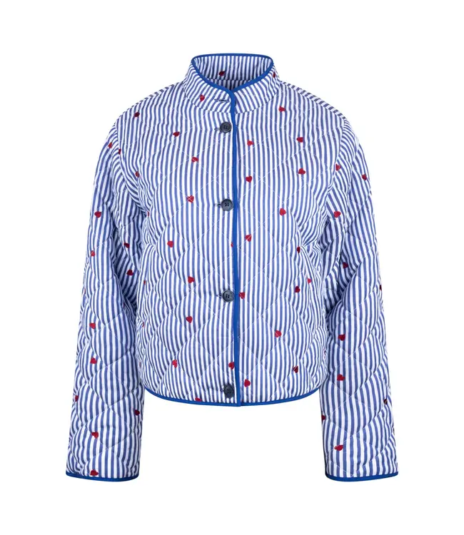 NKS13053-Offwhite/Navy  June Jacket Stripe