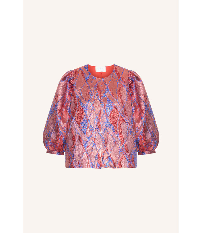 26112047/Coral  Mauri jacquard blouse