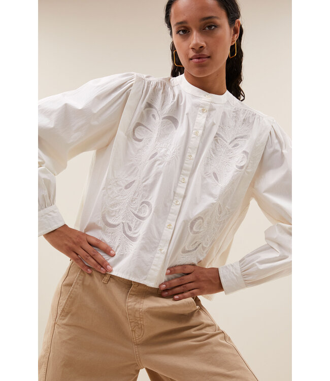 26112007/CloudWhite  Soof embroidery blouse