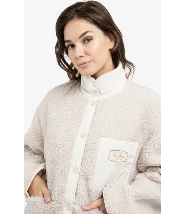 02-001067-601/99040  Teddy jacket with nylon chest pocket