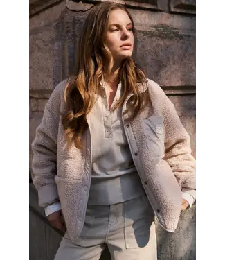 YAYA 02-001067-601/99040  Teddy jacket with nylon chest pocket