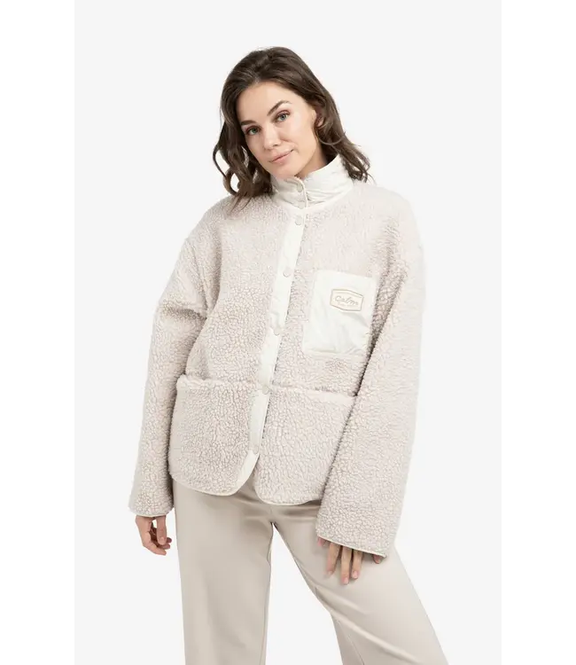 02-001067-601/99040  Teddy jacket with nylon chest pocket