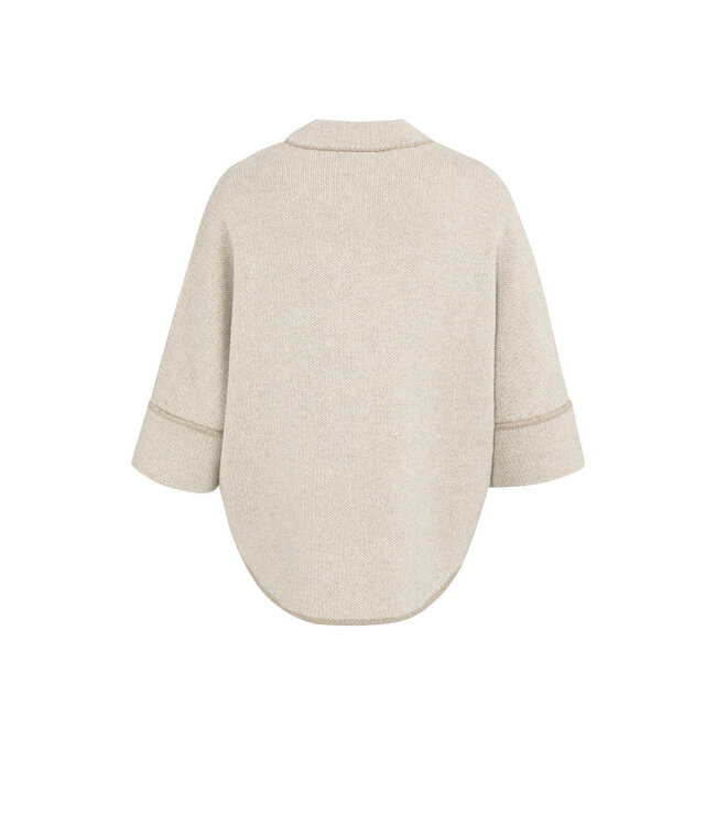 01-010141-601/513061  Chunky knit poncho cardigan with rounded hem