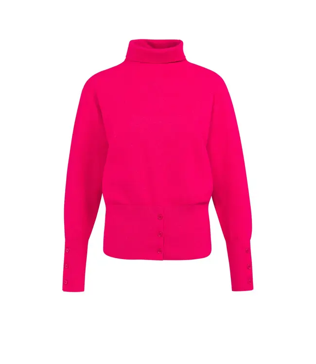 01-000549-601/81852  Knitted high neck sweater with button details