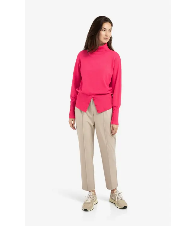 01-000549-601/81852  Knitted high neck sweater with button details