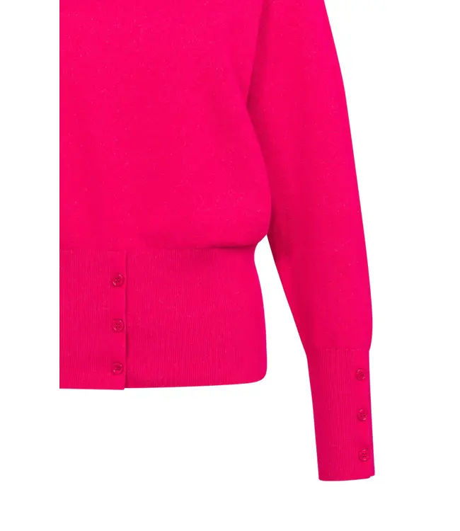 01-000549-601/81852  Knitted high neck sweater with button details