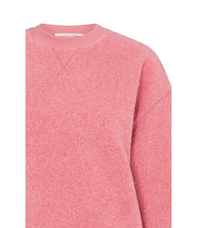 01-109104-601/818522  Teddy sweater with ribbed trims and round neckline