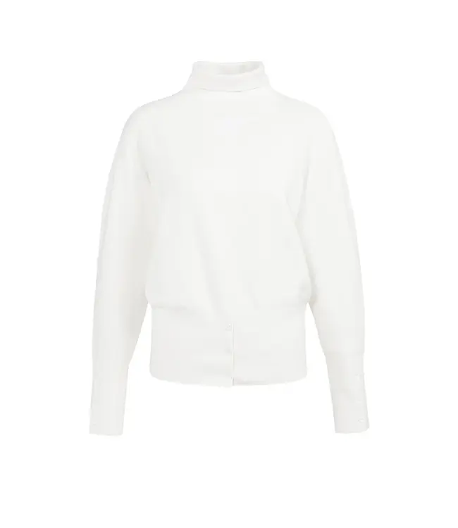 01-000549-601/10002  Knitted high neck sweater with button details