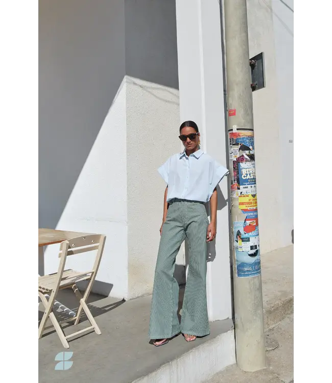 26218028/DarkGreenStripe  femme stripe pants