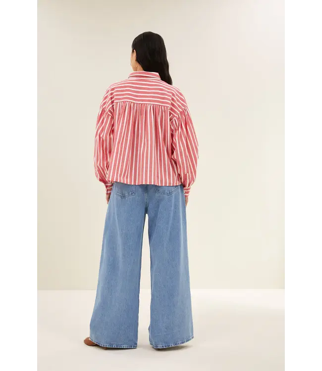 26112057/RedStripe  sarah short stripe blouse