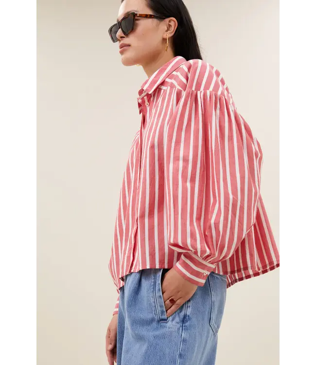 26112057/RedStripe  sarah short stripe blouse