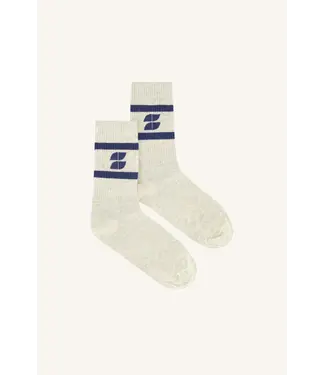 by-bar 109058  Logo sparkle grey socks NAVY
