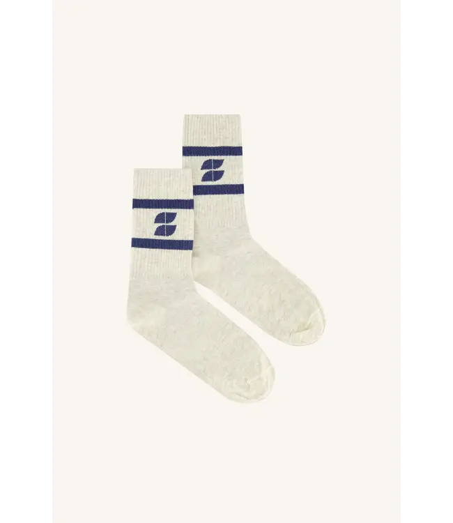 109058  Logo sparkle grey socks NAVY