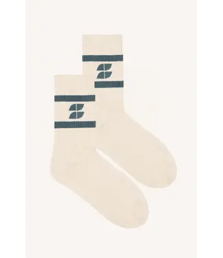 by-bar 109057 Logo  oystergrey socks OCEAN