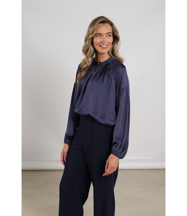 NKS02135-Navy  Elly Blouse