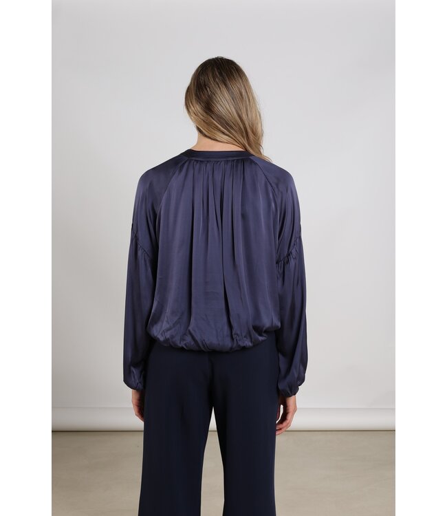 NKS02135-Navy  Elly Blouse
