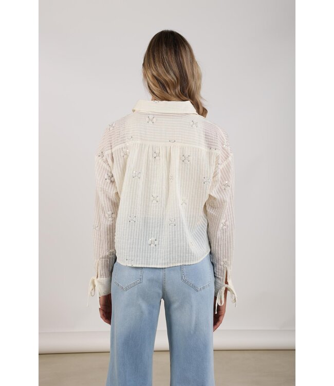 NKS02200-OffWhite  Bailey Blouse Beads