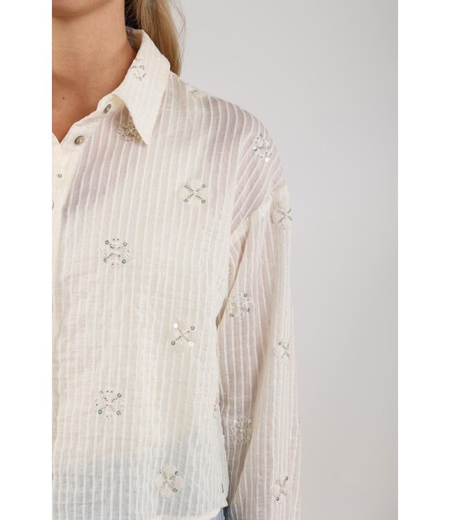 NKS02200-OffWhite  Bailey Blouse Beads