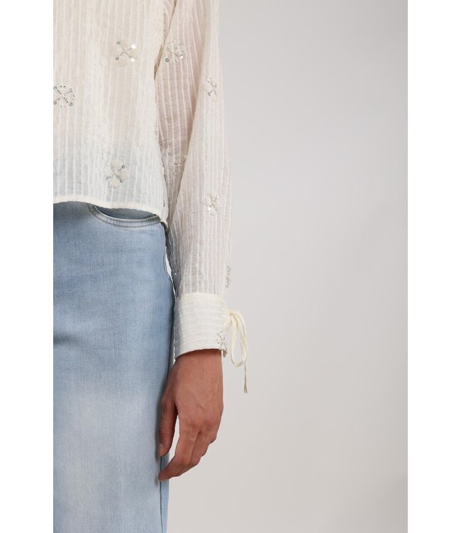 NKS02200-OffWhite  Bailey Blouse Beads