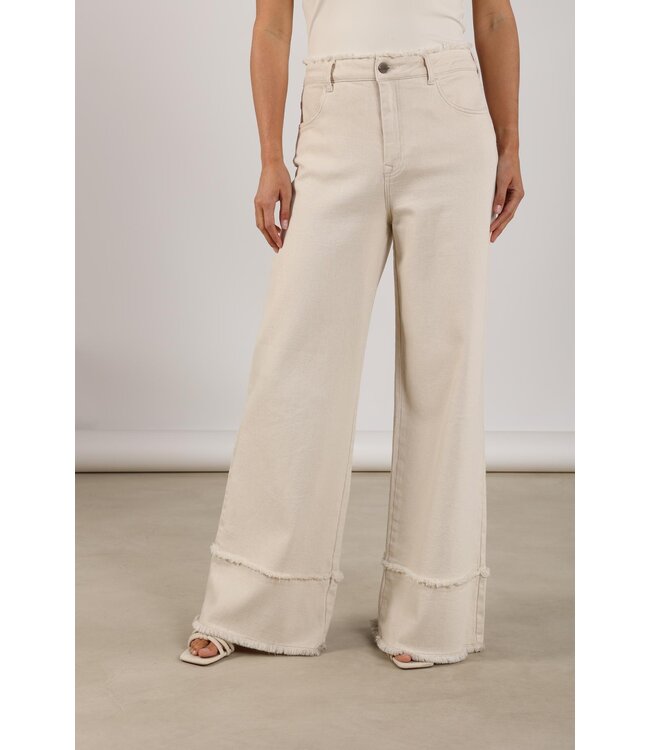 NKS09064-OffWhite  Shay Pants Ruffle
