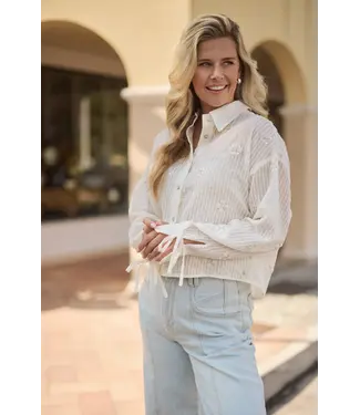 NUKUS NKS02200-OffWhite  Bailey Blouse Beads