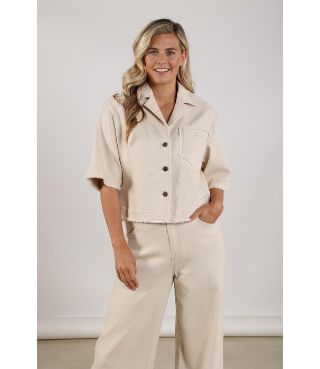 NKS13090-OffWhite  Charlie Jacket Ruffle