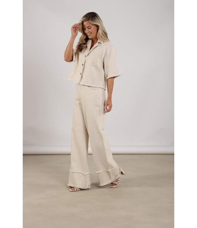 NKS13090-OffWhite  Charlie Jacket Ruffle