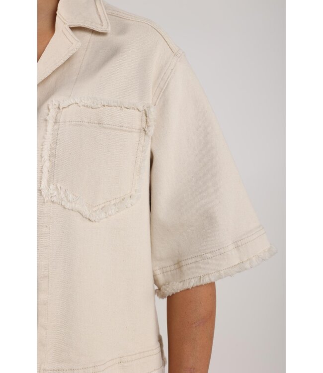 NKS13090-OffWhite  Charlie Jacket Ruffle