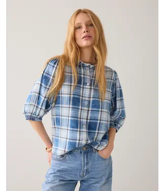 Summum Woman 2s3405-12181/000490-Indigo  Blouse Indigo check