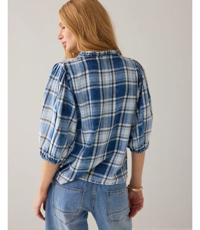 2s3405-12181/000490-Indigo  Blouse Indigo check