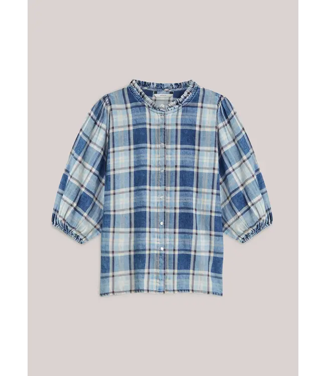 2s3405-12181/000490-Indigo  Blouse Indigo check