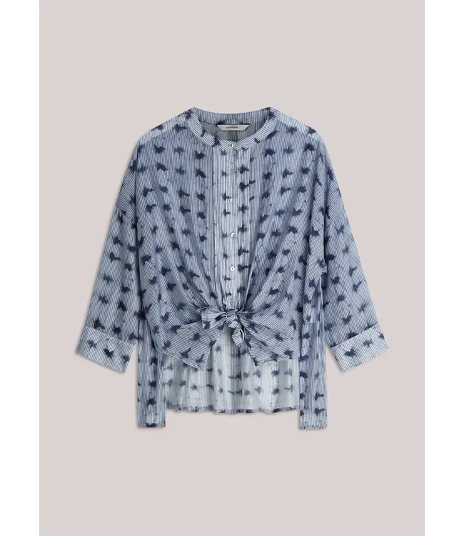 2s3463-12368/000423-Softblue  Blouse Tie dye stripe