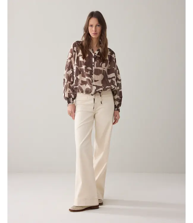 2s3462-12369/000713-Coffee  Blouse Graphic print