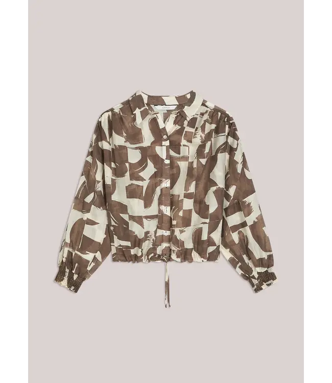 2s3462-12369/000713-Coffee  Blouse Graphic print
